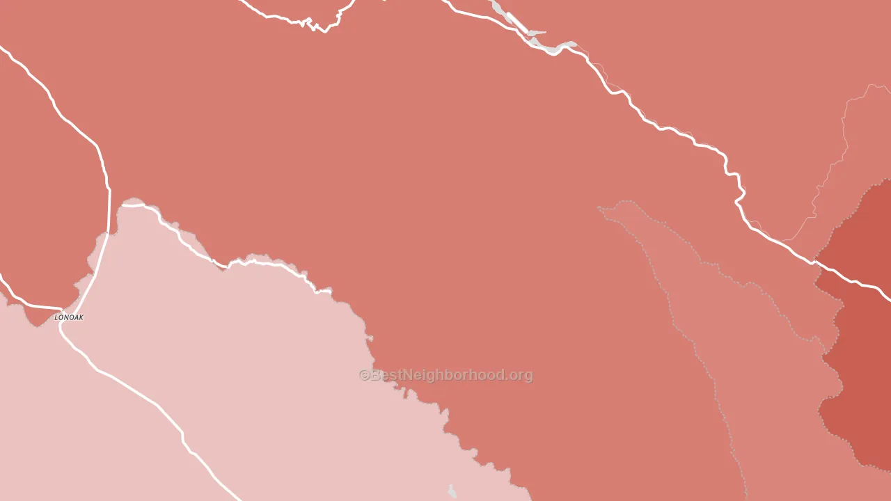Lonoak, CA block-group political-lean map