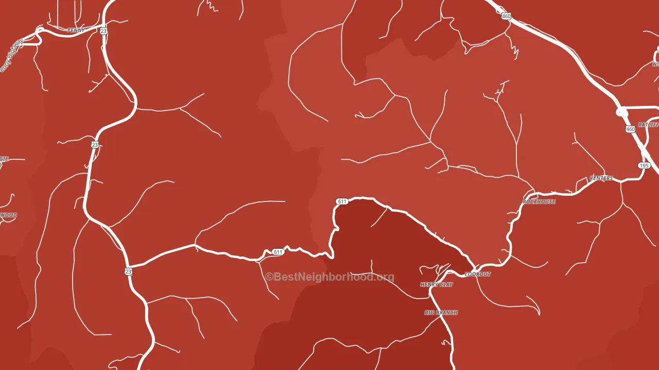 Lookout, KY block-group political-lean map