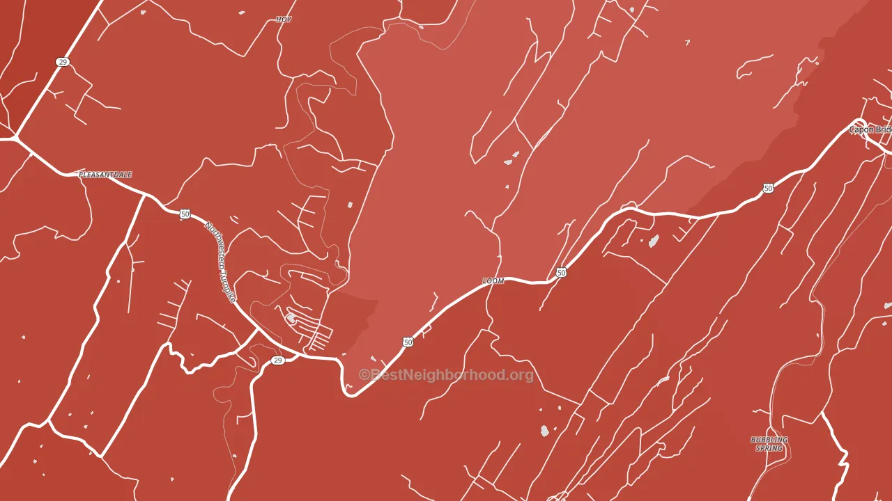 Loom, WV block-group political-lean map