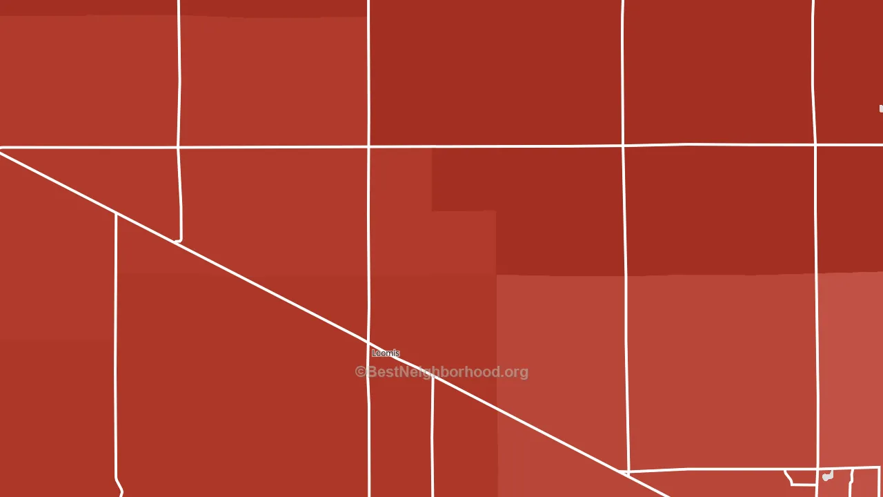 Loomis, NE block-group political-lean map