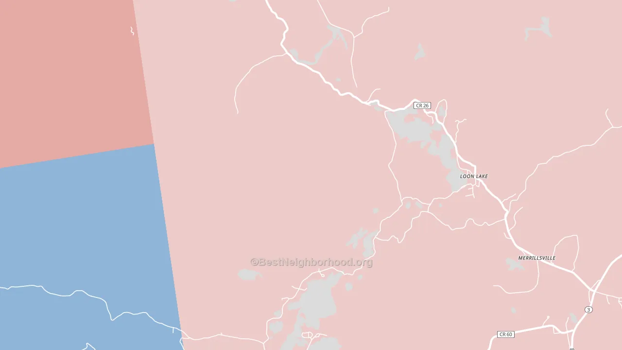 Loon Lake, NY block-group political-lean map