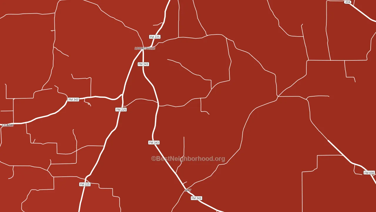 Looneyville, TX block-group political-lean map