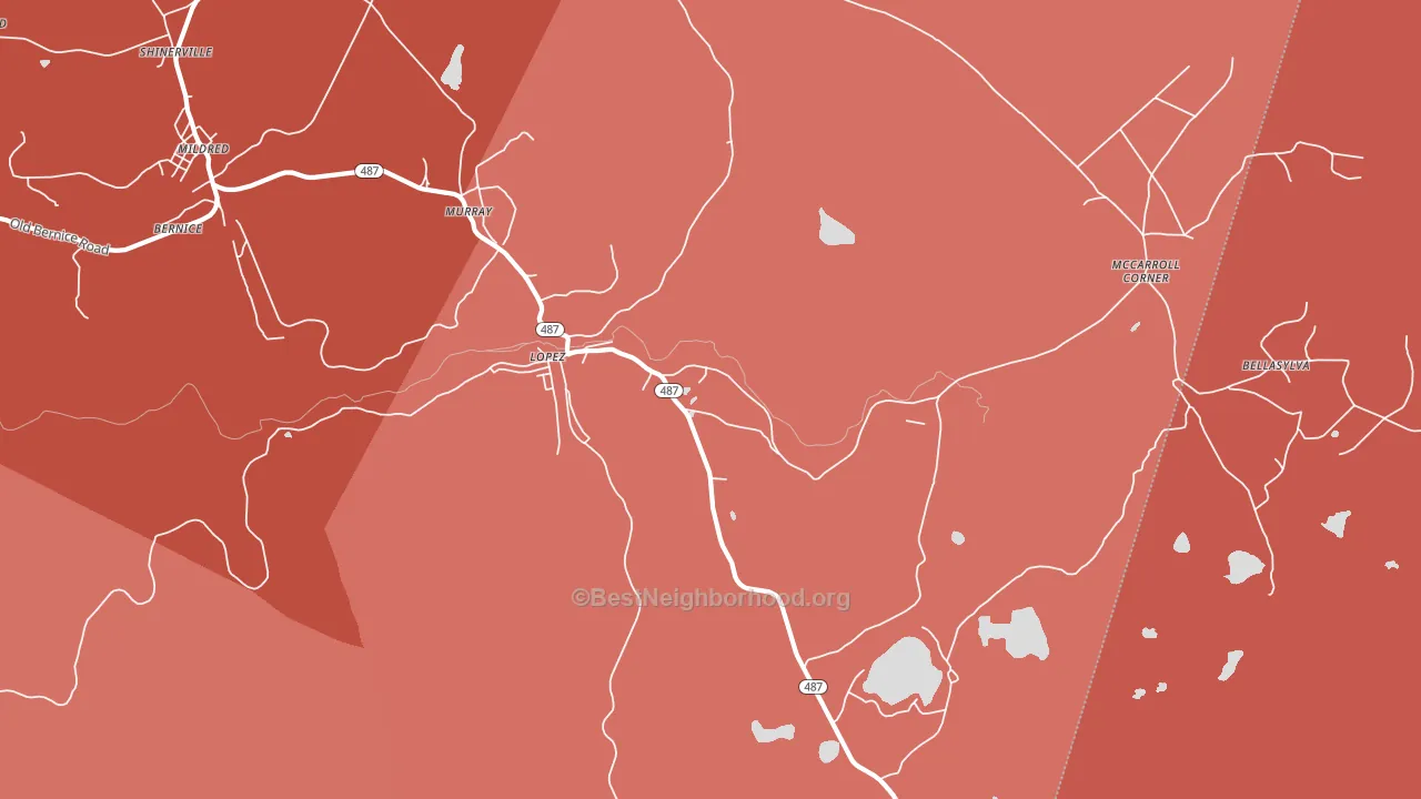 Lopez, PA block-group political-lean map