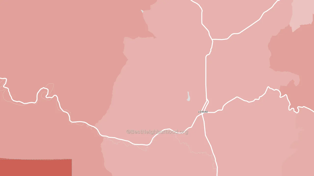 Lorane, OR block-group political-lean map