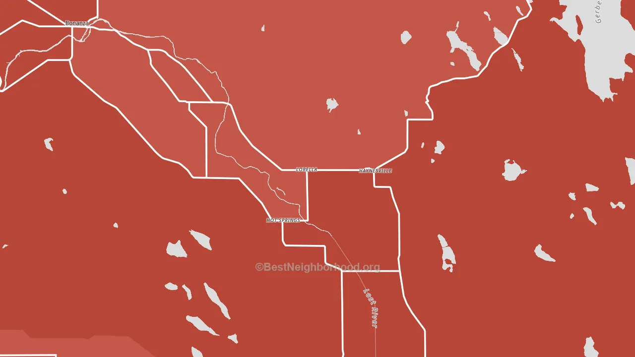 Lorella, OR block-group political-lean map