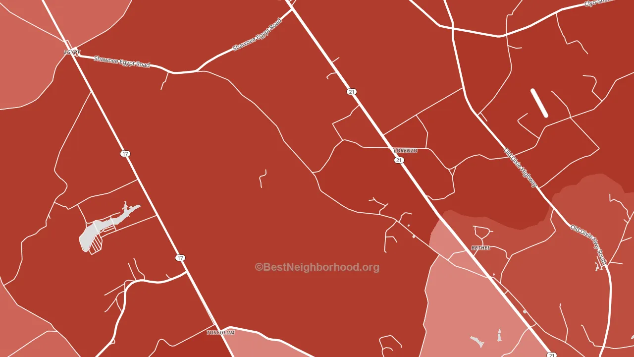 Lorenzo, GA block-group political-lean map