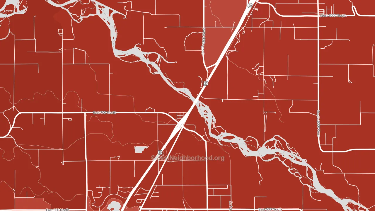 Lorenzo, ID block-group political-lean map