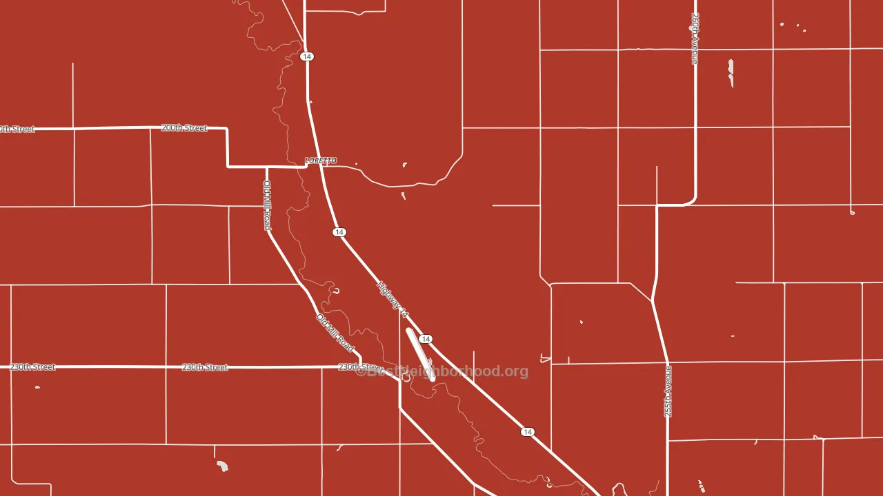 Loretto, NE block-group political-lean map
