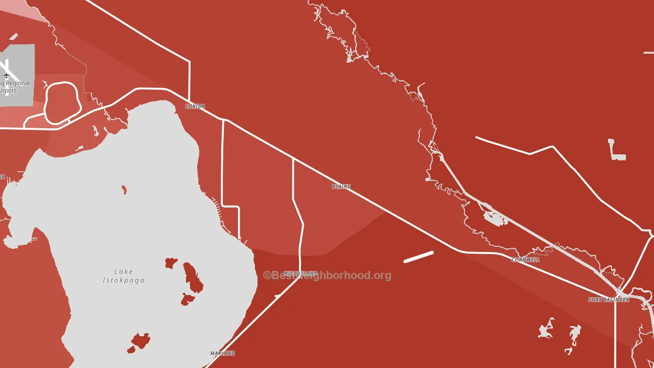 Lorida, FL block-group political-lean map