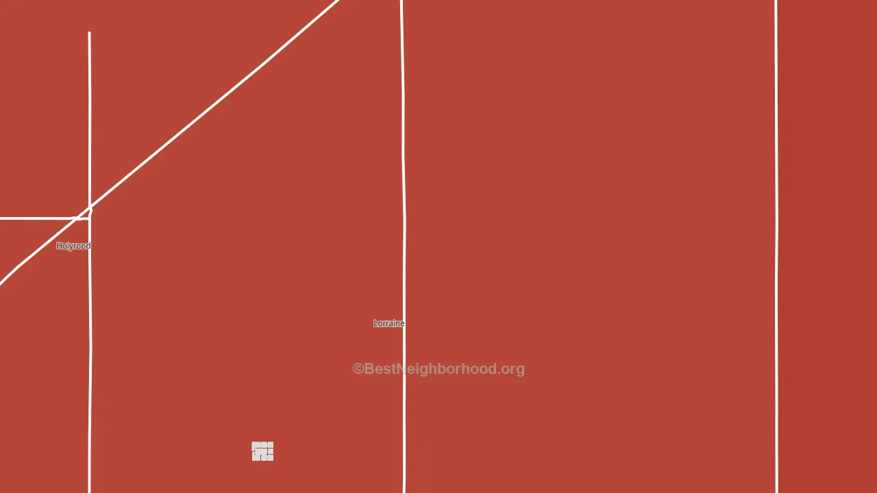 Lorraine, KS block-group political-lean map