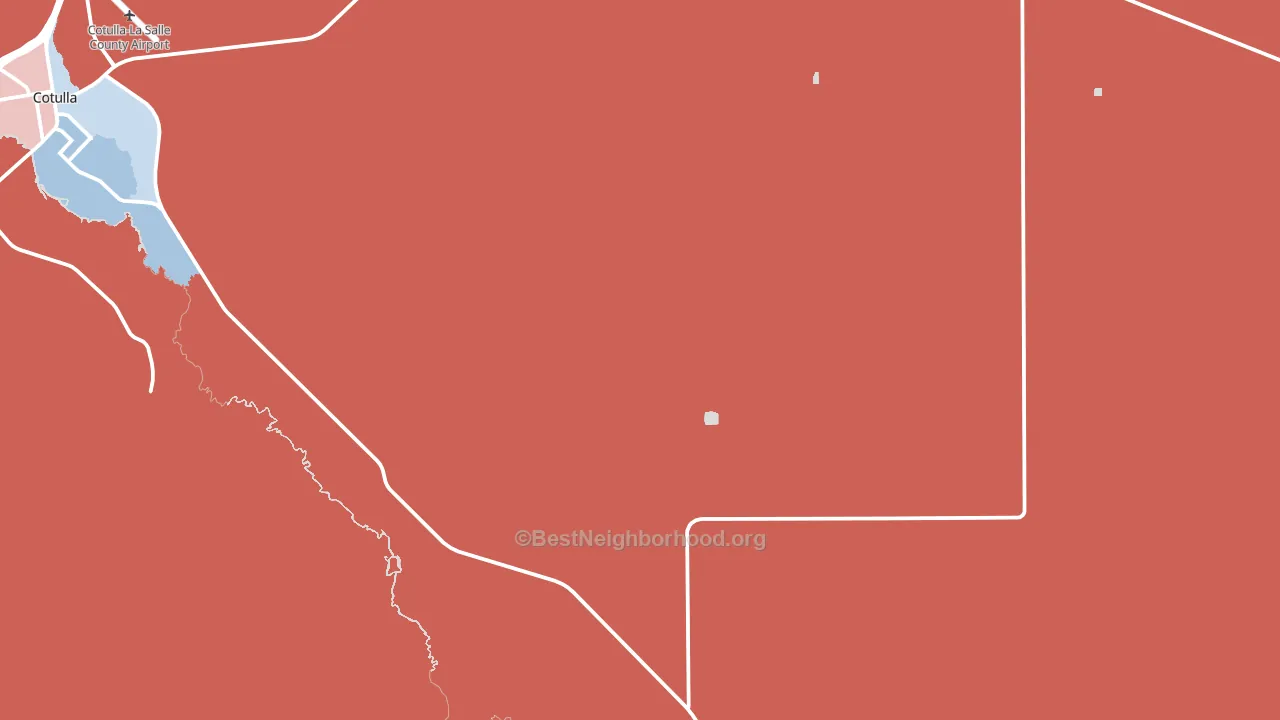 Los Angeles, TX block-group political-lean map