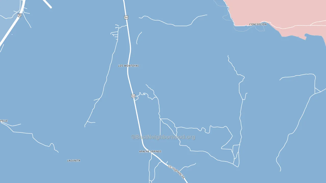 Los Montoyas, NM block-group political-lean map