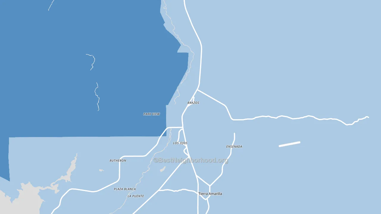 Los Ojos, NM block-group political-lean map