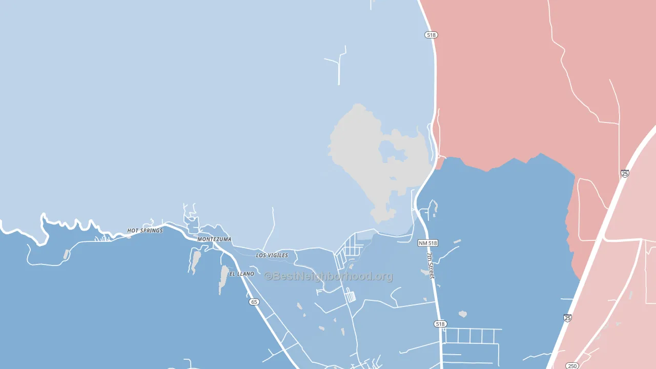 Los Vigiles, NM block-group political-lean map