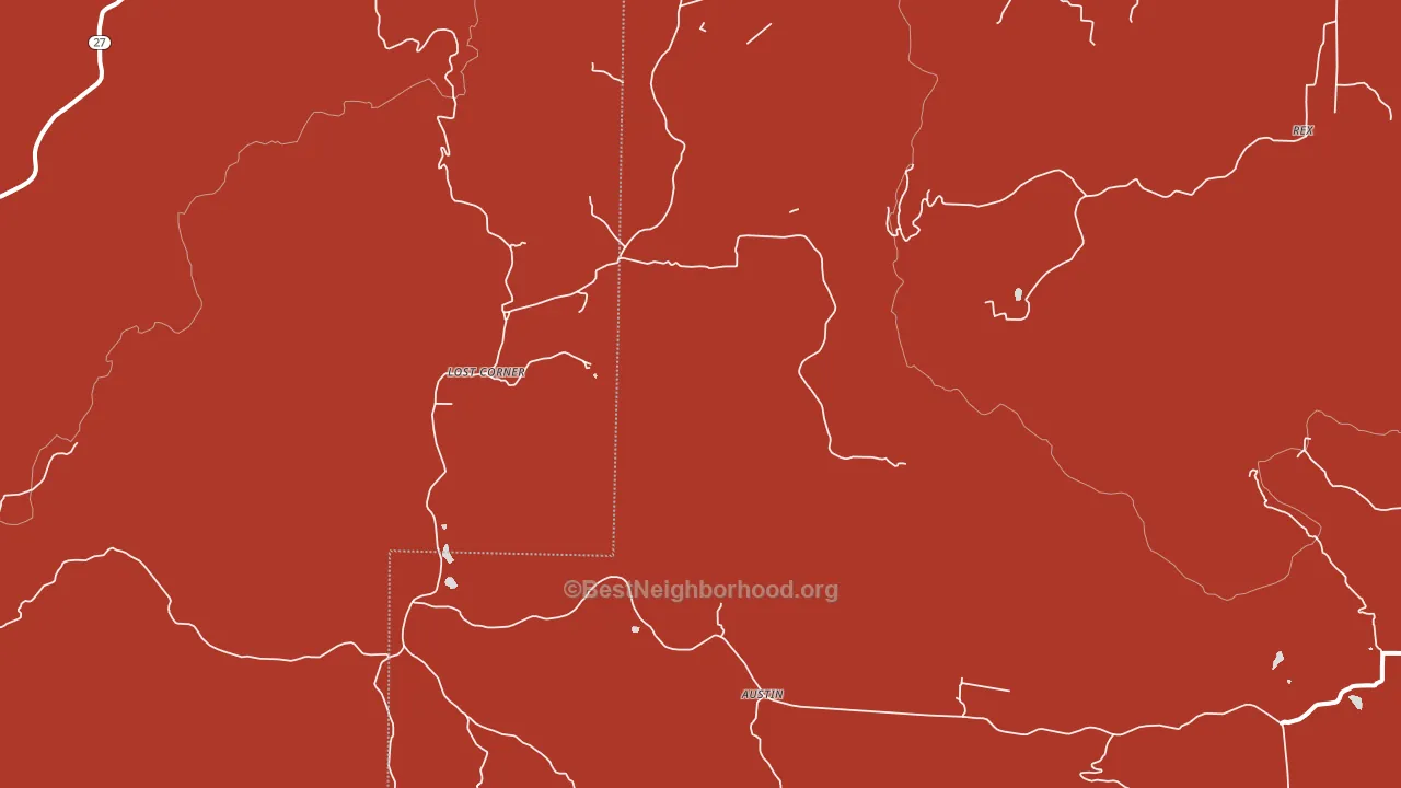 Lost Corner, AR block-group political-lean map