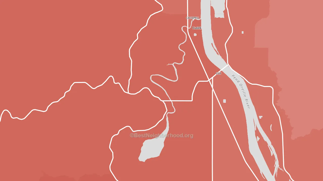 Lost Creek, WA block-group political-lean map