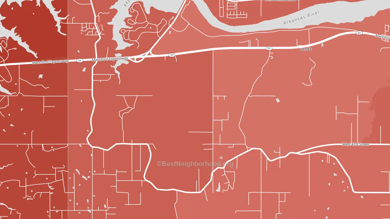 Lotsee, OK block-group political-lean map