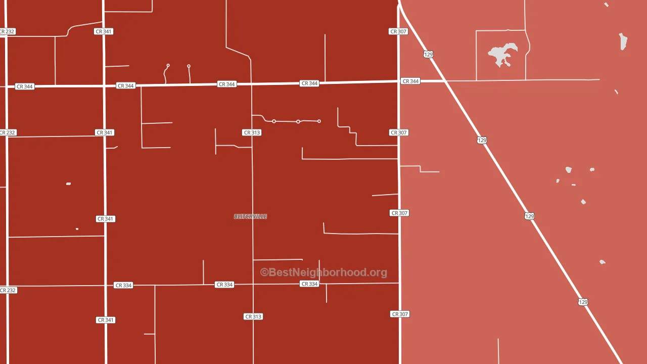 Lottieville, FL block-group political-lean map