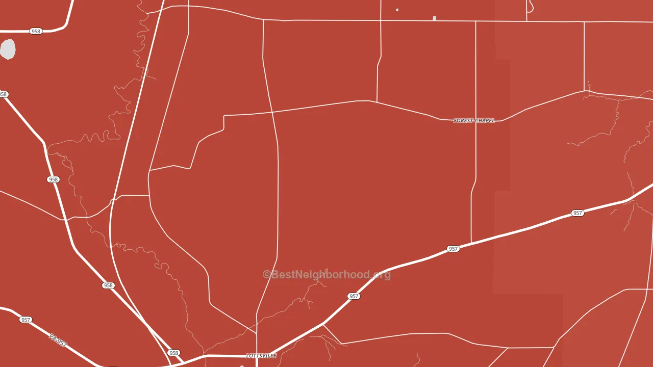 Lottsville, PA block-group political-lean map