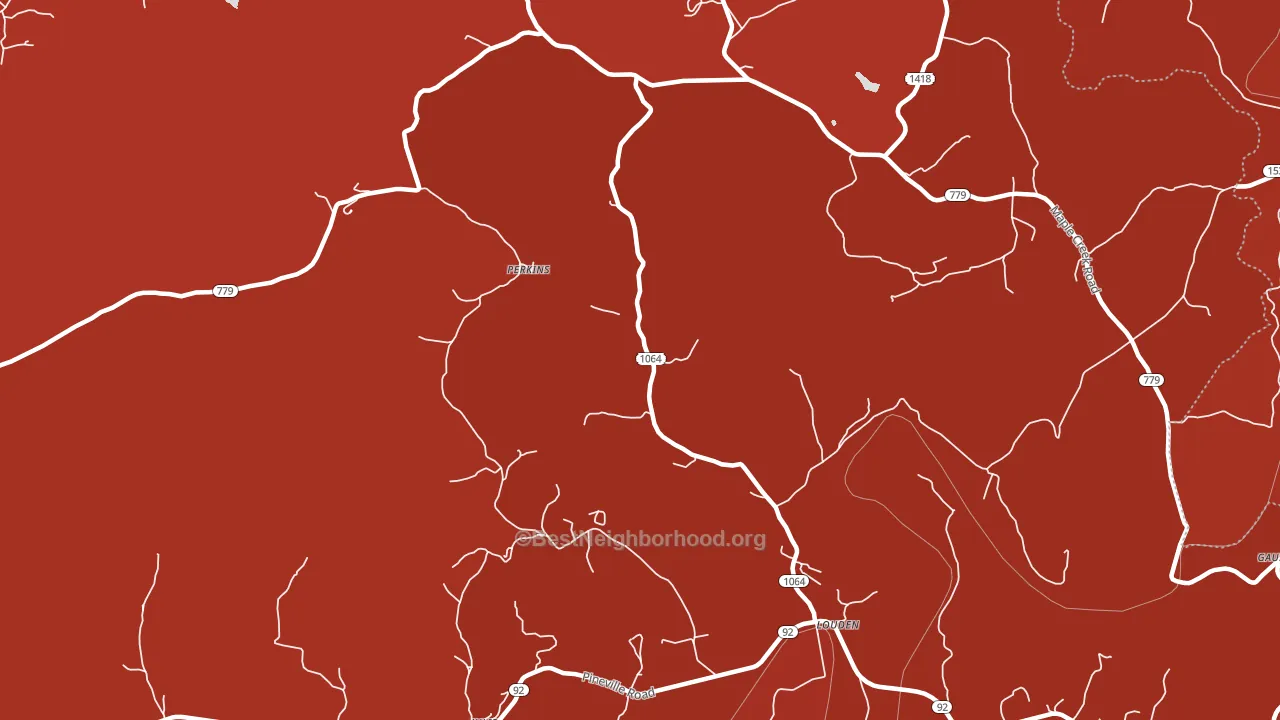 Louden, KY block-group political-lean map