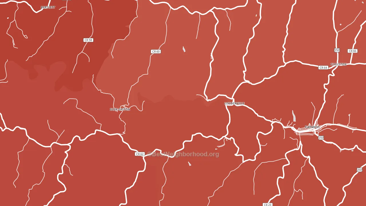 Loudenville, WV block-group political-lean map