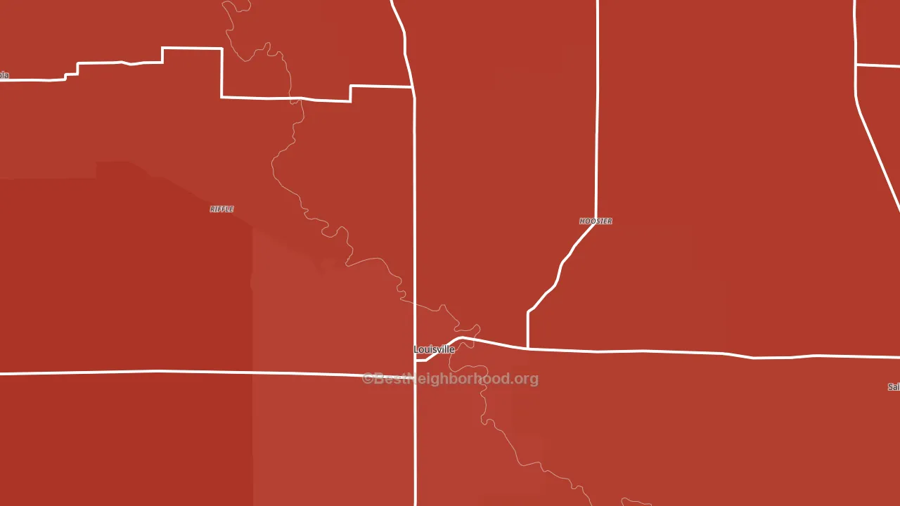 Louisville, IL block-group political-lean map