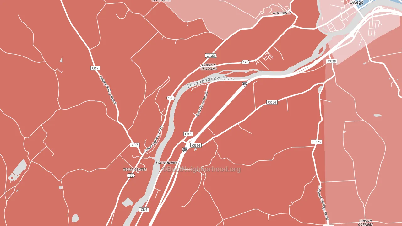Lounsberry, NY block-group political-lean map