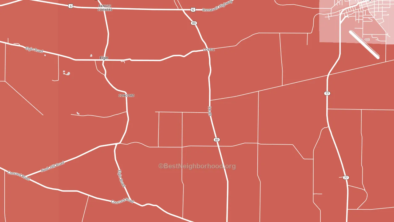 Lovell, PA block-group political-lean map