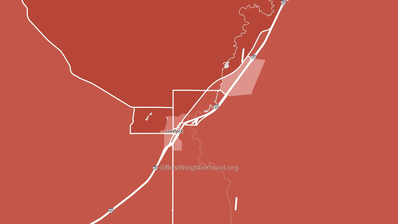 Lovelock, NV block-group political-lean map