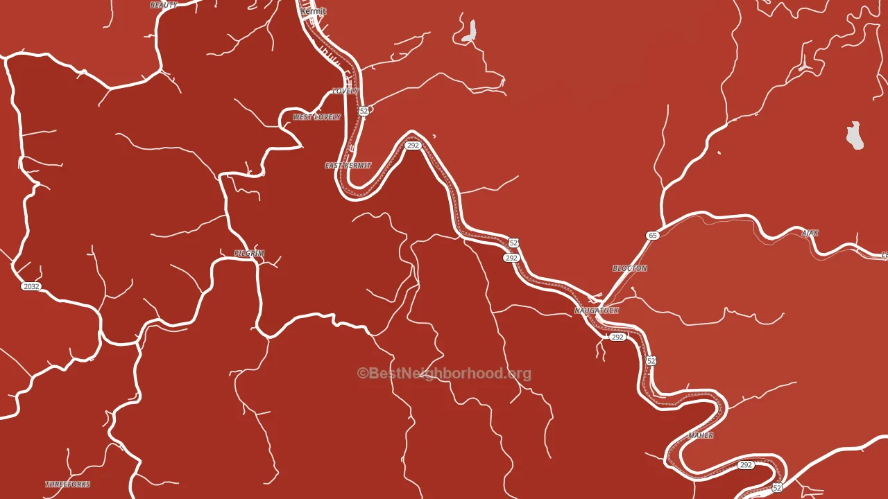 Lovely, KY block-group political-lean map