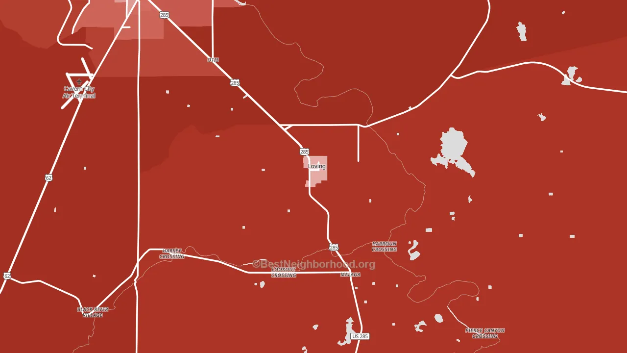 Loving, NM block-group political-lean map