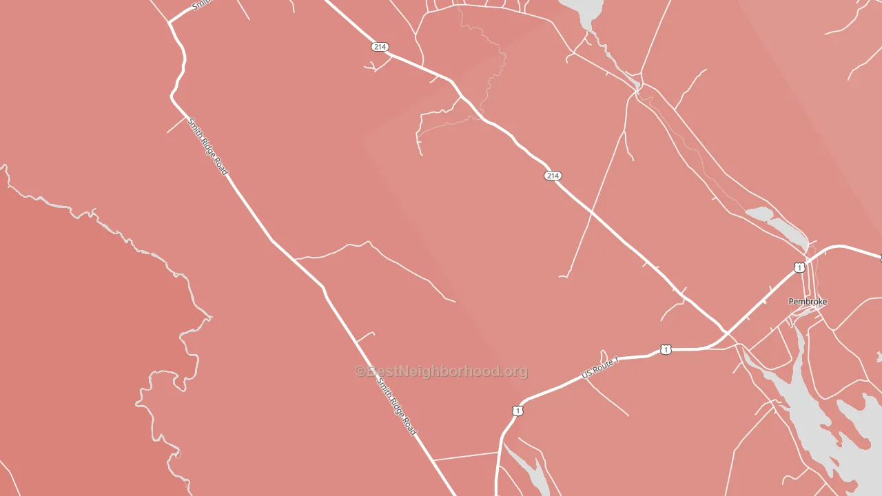 Lower Dennysville, ME block-group political-lean map