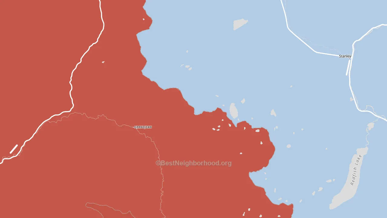 Lower Stanley, ID block-group political-lean map