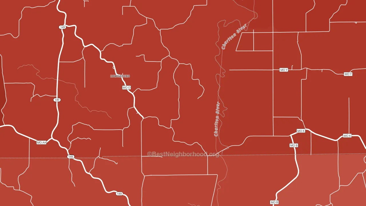 Lowground, MO block-group political-lean map