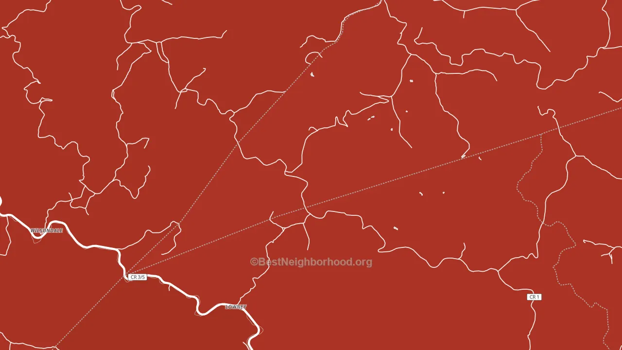 Lowney, WV block-group political-lean map