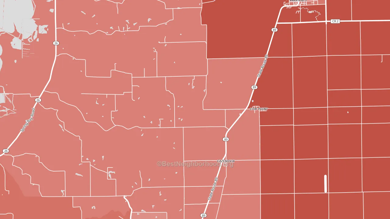 Lowpoint, IL block-group political-lean map