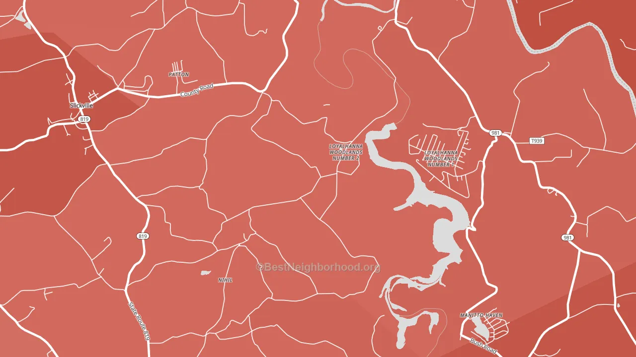 Loyalhanna Woodlands Number 2, PA block-group political-lean map