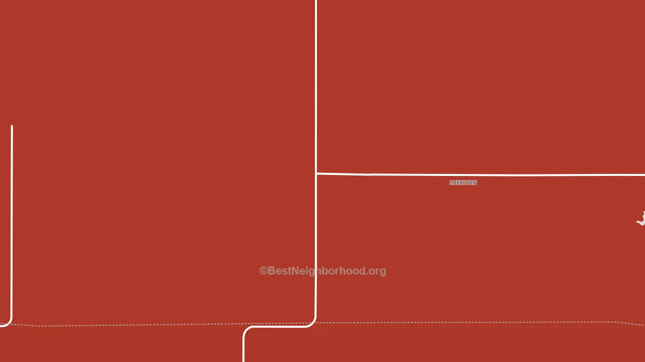 Loyalton, SD block-group political-lean map