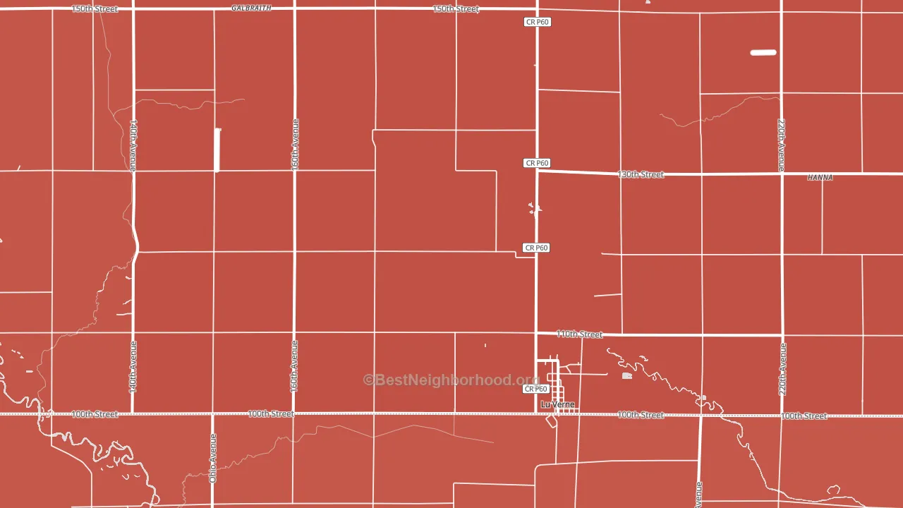 Lu Verne, IA block-group political-lean map
