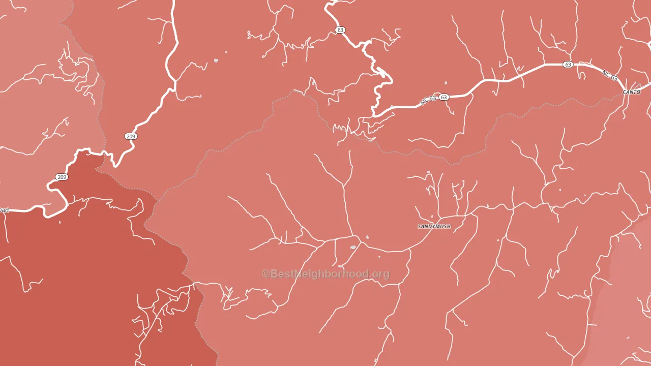 Luck, NC block-group political-lean map