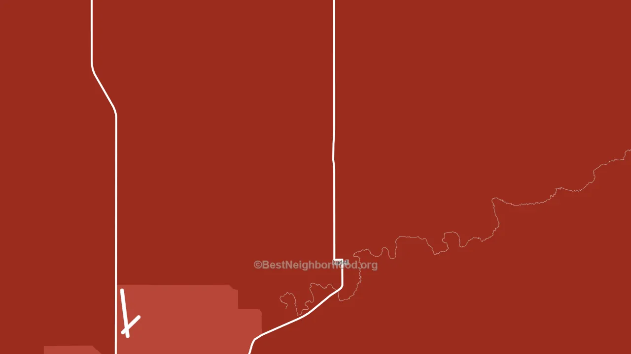 Ludell, KS block-group political-lean map