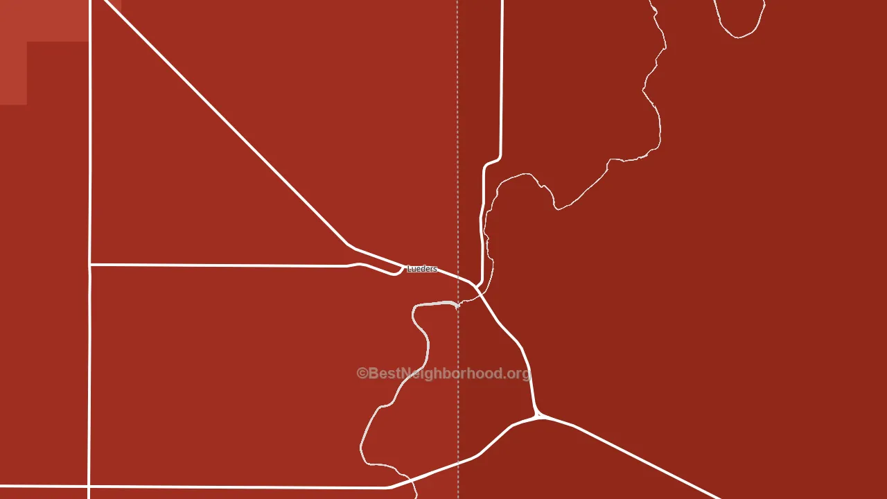 Lueders, TX block-group political-lean map