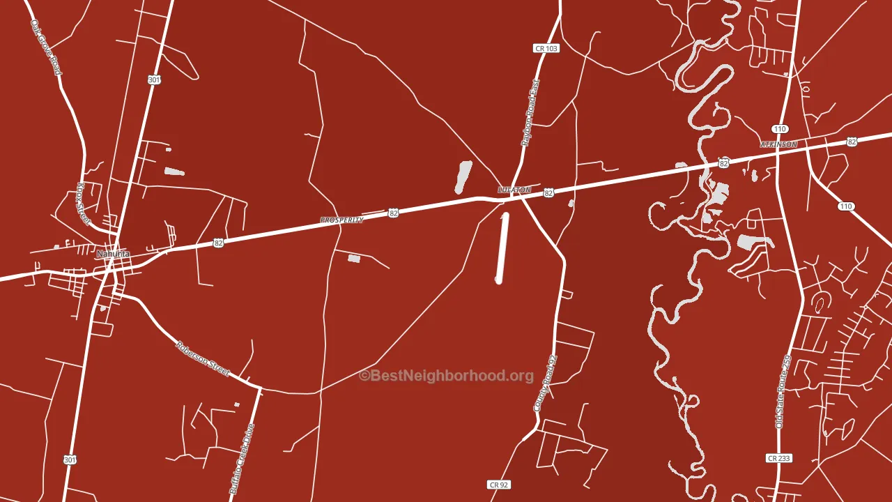 Lulaton, GA block-group political-lean map