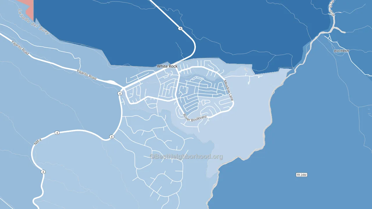 Lumberton, NM block-group political-lean map