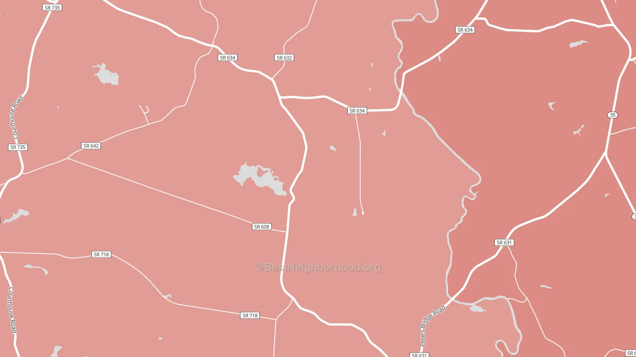 Lumberton, VA block-group political-lean map