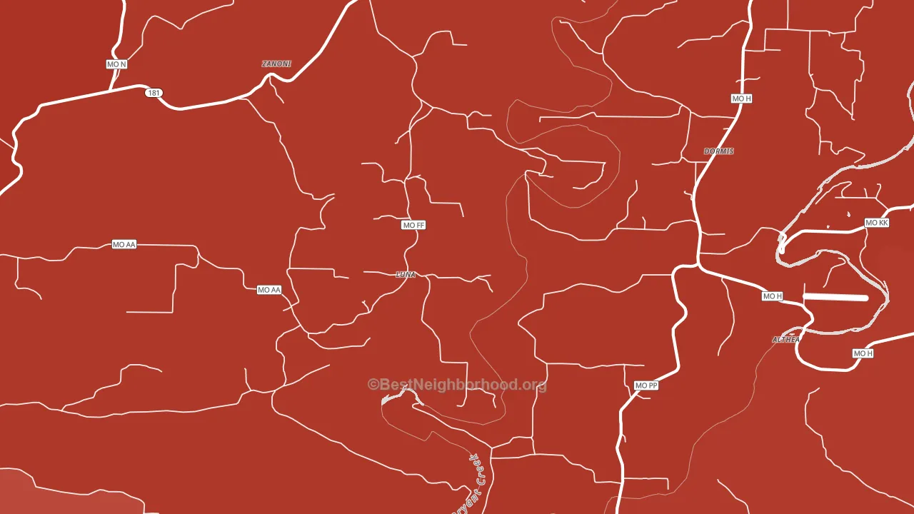 Luna, MO block-group political-lean map