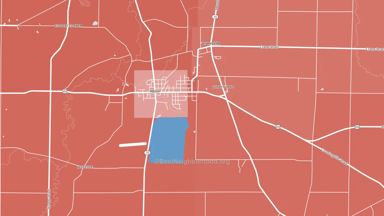 Lundys Lane, PA block-group political-lean map