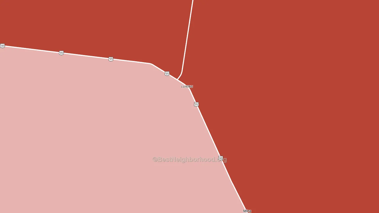 Luning, NV block-group political-lean map