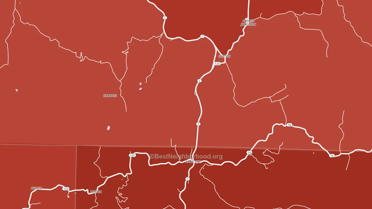Lurton, AR block-group political-lean map