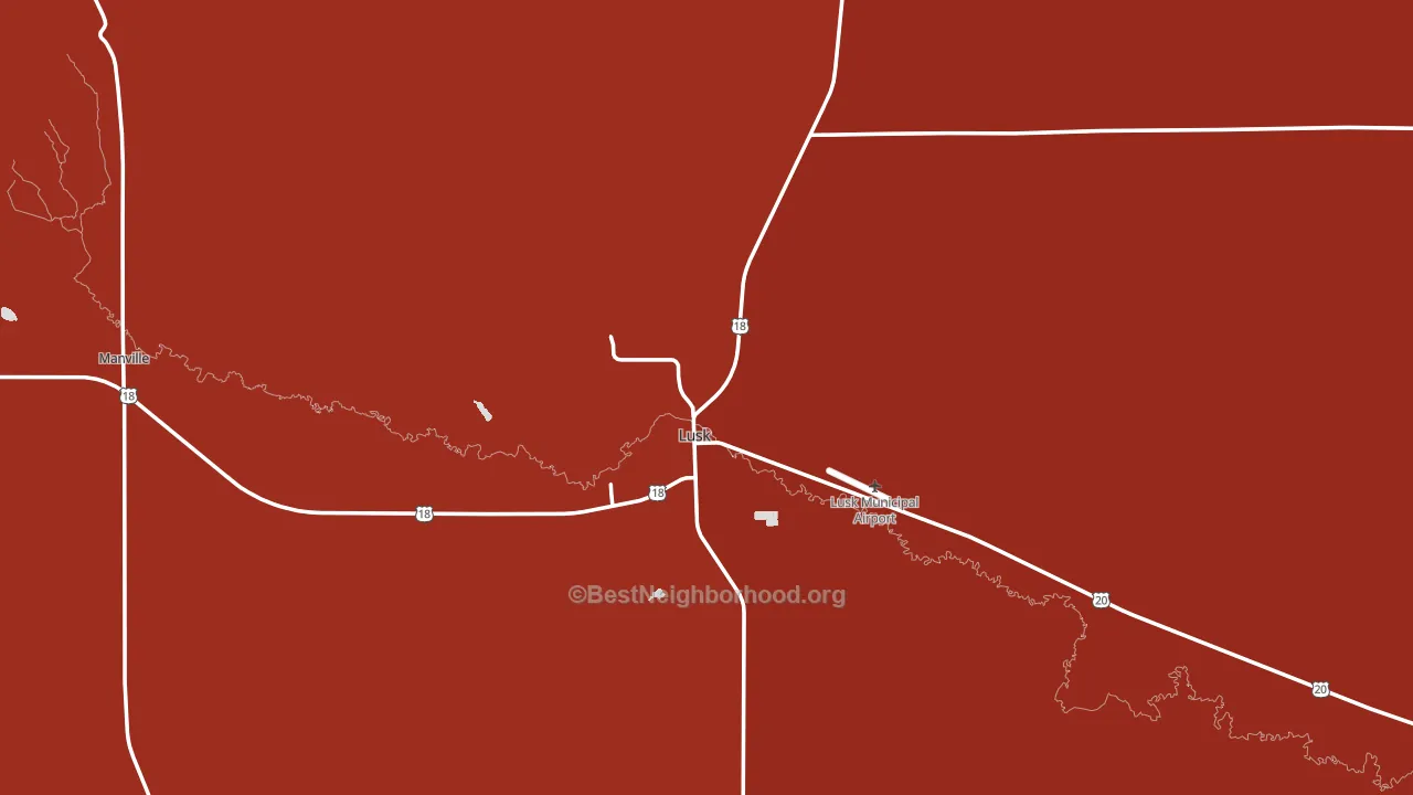 Lusk, WY block-group political-lean map